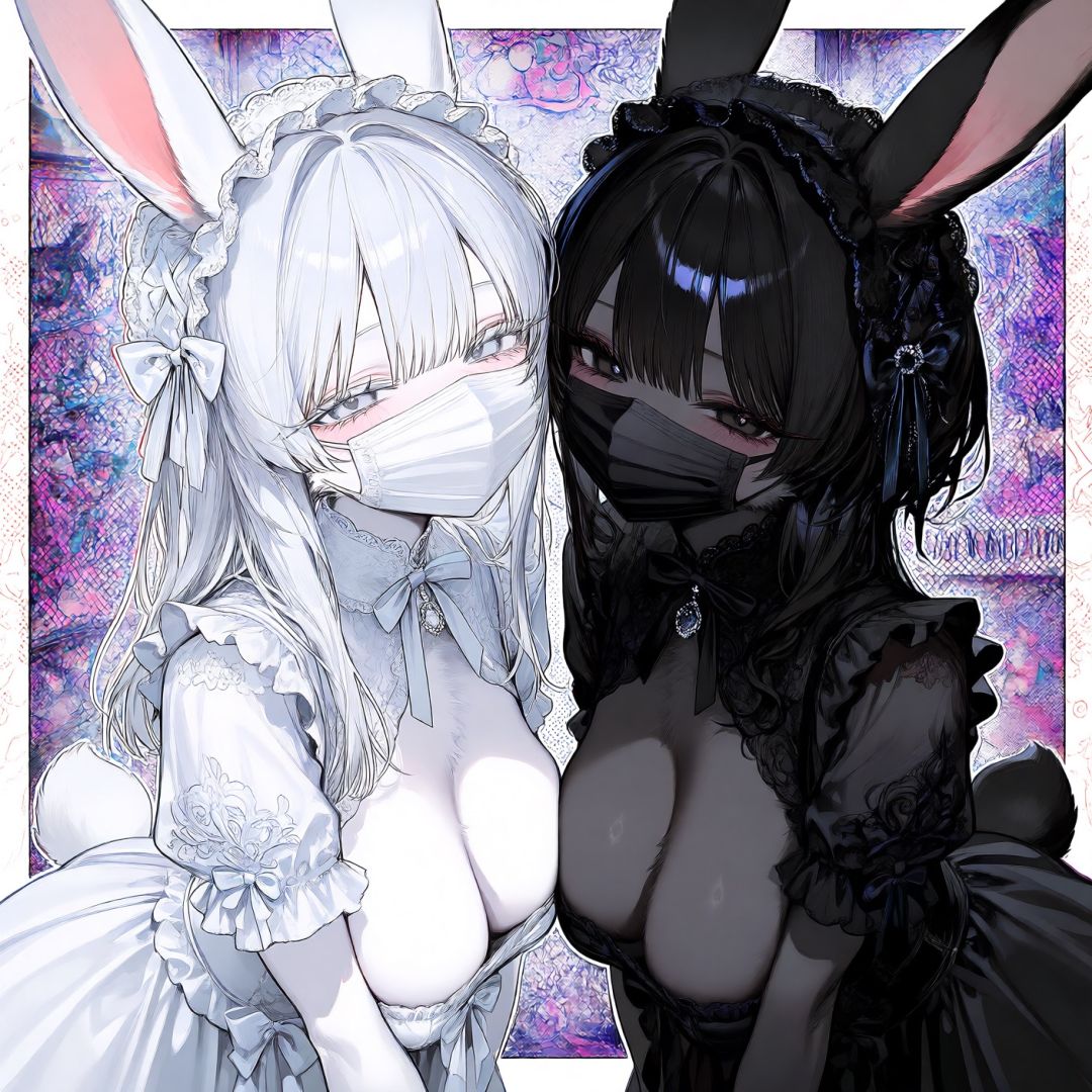 捕まえた🤍🖤