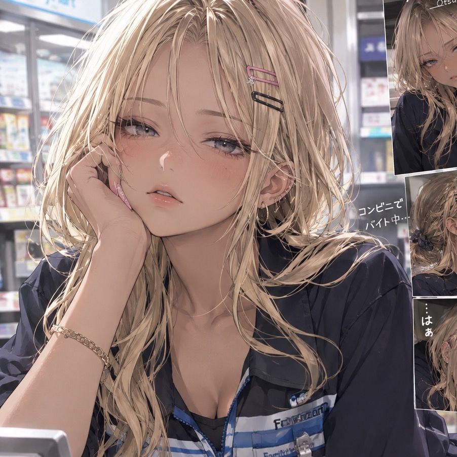コンビニ店員のギャル
