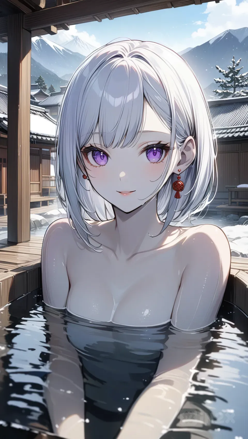 ぬるめの露天風呂