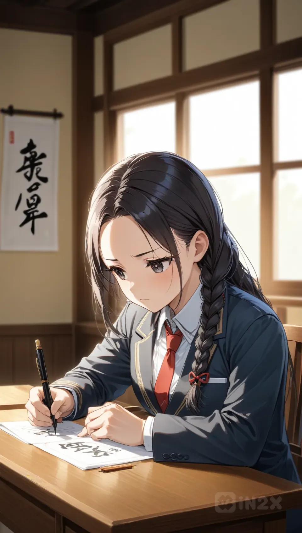 放課後の書道室