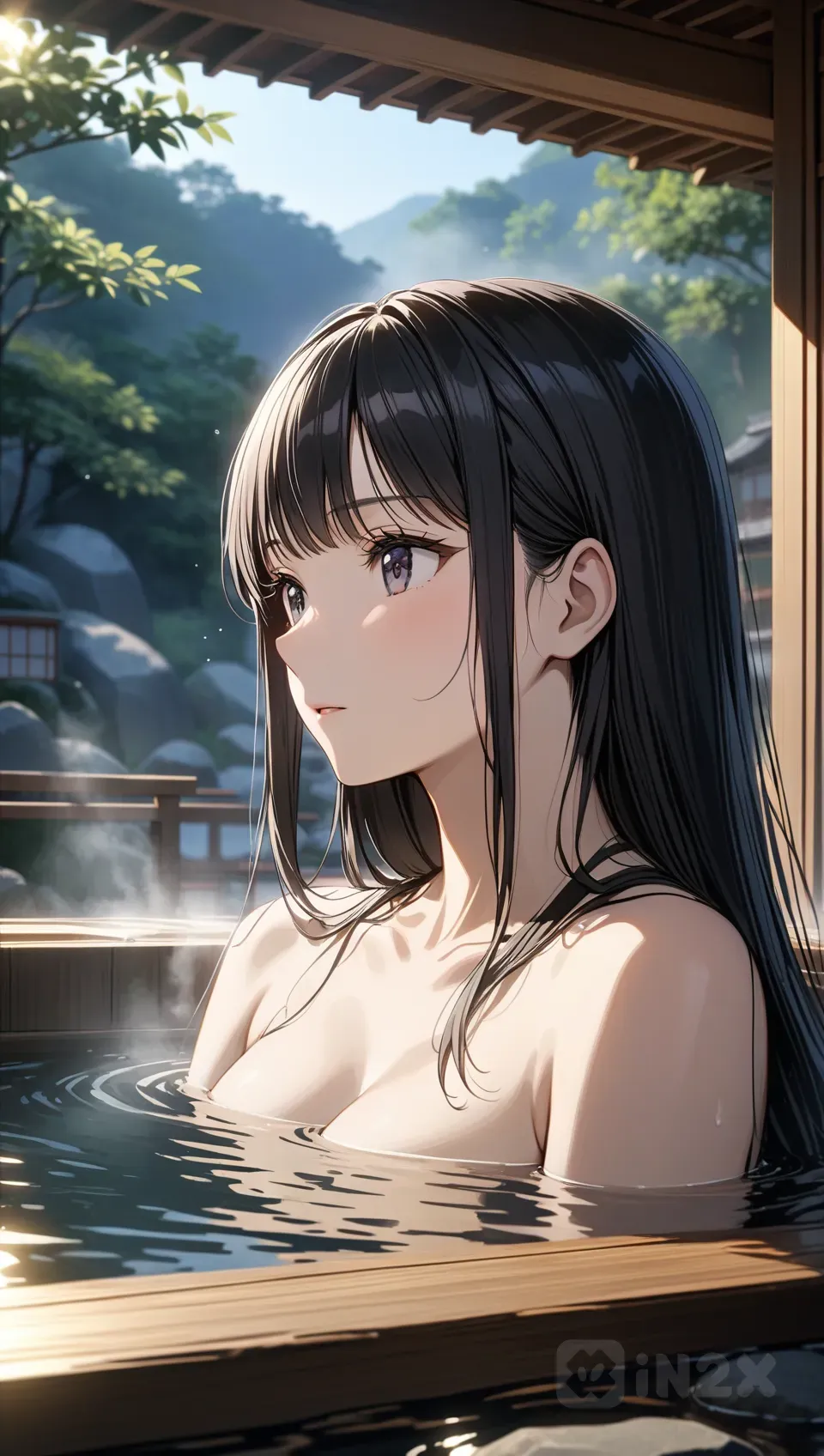 温泉へ行く