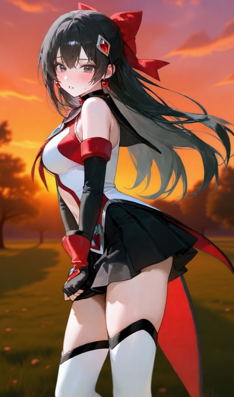 魔法少女のコスプレ　夕暮れ