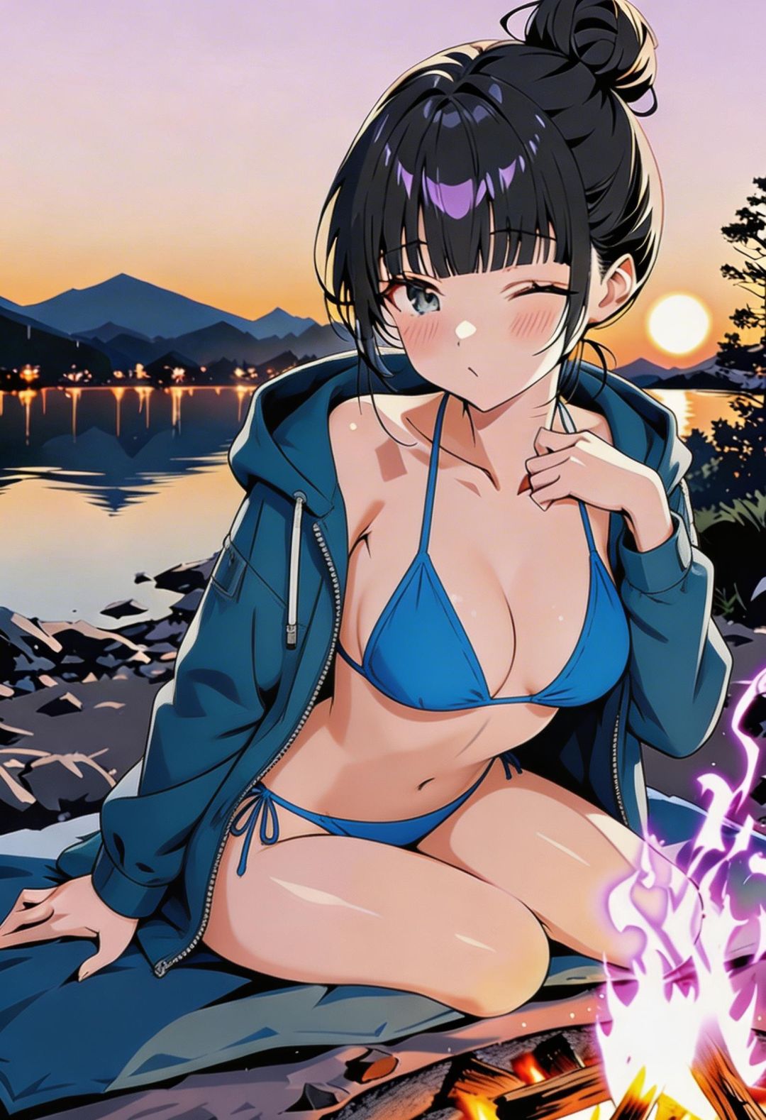 カナと湖畔でドキドキ💓キャンプ⛺