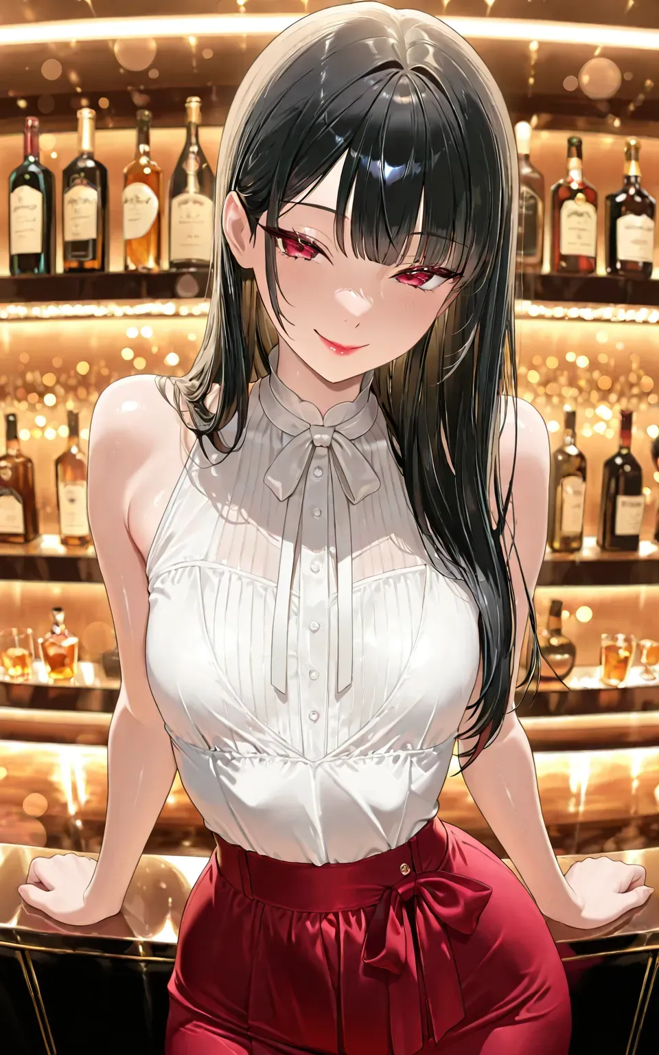 高級ホテルのバーラウンジ
