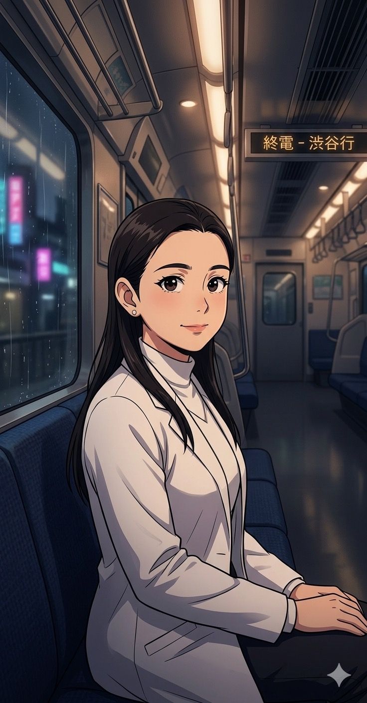 飲み会の帰りの終電のなか