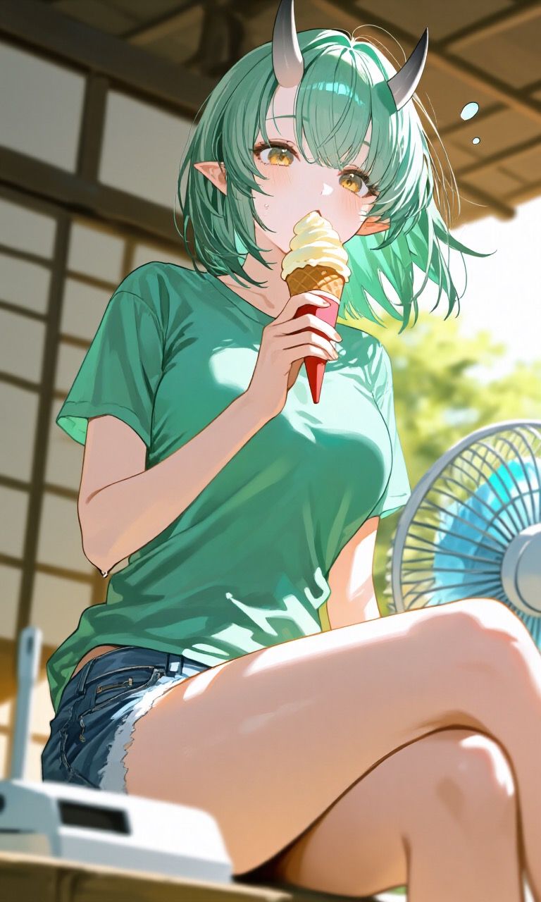 ソフトクリームと鬼