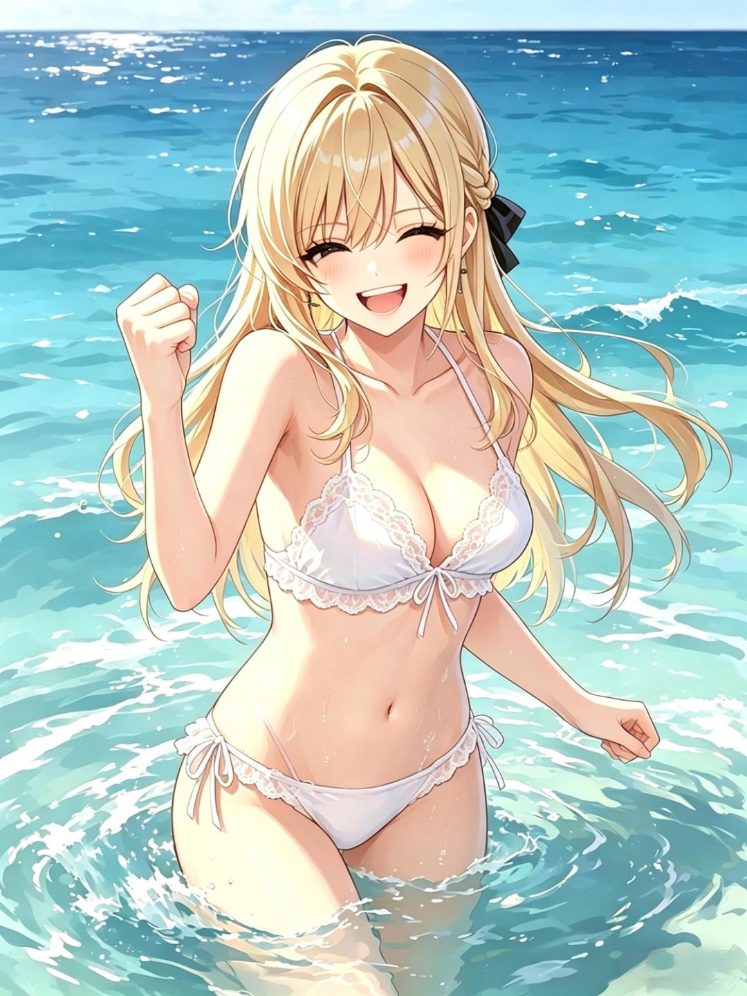 夏の海辺