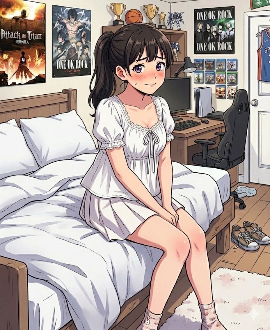 部屋に遊びにきた
